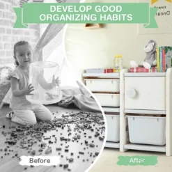 Costway Kids Toy Storage Organizer Toddler Playroom Furniture W/ Plastic Bins Cabinet 18 Costway Kids Toy Storage Organizer Toddler Playroom Furniture W/ Plastic Bins Cabinet -Costway GUEST c26a4fc8 bda4 49b3 b521 c8c761c699af