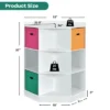 Costway 3-Tier Kids Storage Shelf Cubes W/3 Baskets Corner Cabinet Organizer White -Costway GUEST c26bb6fc 03e7 4a75 b996 ad7a39ff277d