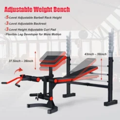 Costway Multi-function Adjustable Olympic Weight Bench W/Preacher Curl Home Gym Training -Costway GUEST c2df532b 0835 4ca7 be13 2fa3bc981133