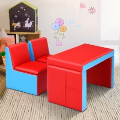 Costway Multi-functional Kids Sofa Table Chair Set 2 Seat Couch Furniture W/Storage Box -Costway GUEST c2e0e509 41a3 48c9 9923 894f8df86302