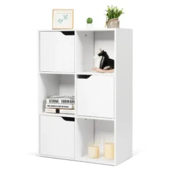Costway 6 Cube Bookcase Cabinet Wood Bookcase Storage Shelves Room Divider Organization -Costway GUEST c337c2bd 4ecb 48d9 8874 735f2b0b1457