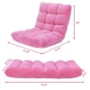 Costway Adjustable 14-Position Floor Chair Folding Lazy Gaming Sofa Chair Cushioned-Pink -Costway GUEST c38a22c8 782a 4e8d ada9 8d1d26a2a5a0