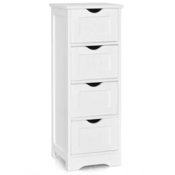Costway White Floor Storage Cabinet Bathroom Organizer Free Standing 2/3/4 Drawers -Costway GUEST c4fdfa8a aa56 4aa2 a38a 0ce1fe576d09