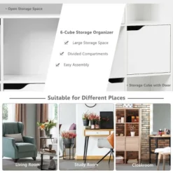 Costway 9 Cube Bookcase Cabinet Wood Bookcase Storage Shelves Room Divider Organization 16 Costway 9 Cube Bookcase Cabinet Wood Bookcase Storage Shelves Room Divider Organization -Costway GUEST c5005ff9 5b03 48bd 8d49 2dbc6e812596