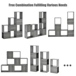Costway Bookshelf Free Combination Bookcase Storage Organizer Display Shelf Gray 13 Costway Bookshelf Free Combination Bookcase Storage Organizer Display Shelf Gray -Costway GUEST c5994ffa 3d9e 4554 bd96 60a45d9e25a1