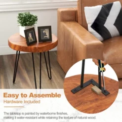 Costway Round End Table Accent Side Table Reclaimed Teak Wood Plant Stand Patio Rustic 19 Costway Round End Table Accent Side Table Reclaimed Teak Wood Plant Stand Patio Rustic -Costway GUEST c5b8a2b6 489c 4513 99a9 e56b0a4be729