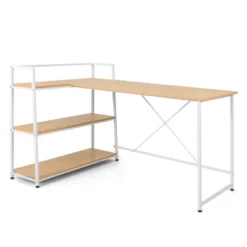 Costway Reversible L Shaped Computer Desk Corner Workstation With 3-Tier Open Shelf 8 Costway Reversible L Shaped Computer Desk Corner Workstation With 3-Tier Open Shelf -Costway GUEST c5bf2a39 c31e 4ba5 860e 4839dbba8fac