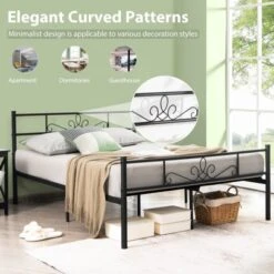 Costway Twin/Queen/Full Metal Platform Bed Frame With Headboard And Footboard No Box Spring Needed 20 Costway Twin/Queen/Full Metal Platform Bed Frame With Headboard And Footboard No Box Spring Needed -Costway GUEST c5d08227 47cc 412f bedd 5c87986151df