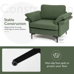 Costway Set Of 2 Upholstered Single Sofa Fabric Accent Armchair Metal Legs 15 Costway Set Of 2 Upholstered Single Sofa Fabric Accent Armchair Metal Legs -Costway GUEST c5eb4462 ab06 49e8 895c bbaf73bfe5a5