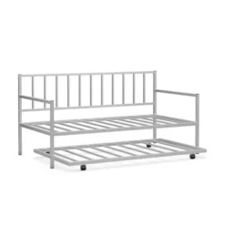 Costway Twin Metal Daybed With Roll Out Trundle Heavy Duty Frame Sofa Bed Set -Costway GUEST c6180911 82dc 460a 901e 8d9888c1c5df