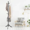 Costway Coat Rack Wooden Hall Tree 2 Adjustable Height W/ 9 Hooks WalnutBlack Grey 1 Costway Coat Rack Wooden Hall Tree 2 Adjustable Height W/ 9 Hooks WalnutBlack Grey -Costway GUEST c61b4f22 5484 41bf af73 e608728433f2