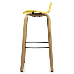 Costway Modern Set Of 4 Barstools 30inch Pub Chairs W/Low Back & Metal Legs Yellow -Costway GUEST c61f6368 baea 4f3e 9b05 77ff545b8c6a
