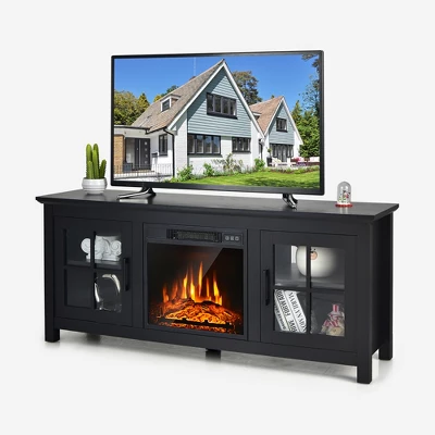 Costway 58 Inches Fireplace TV Stand For TVs Up To 65 Inches W/ 1400W Electric Fireplace 13 Costway 58 Inches Fireplace TV Stand For TVs Up To 65 Inches W/ 1400W Electric Fireplace - Image 11