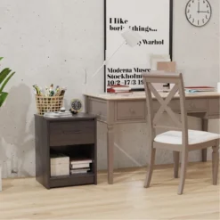 Costway 2PCS Nightstand With Drawer Storage Shelf Wooden End Side Table Bedroom Brown / Black / Natiral 16 Costway 2PCS Nightstand With Drawer Storage Shelf Wooden End Side Table Bedroom Brown / Black / Natiral -Costway GUEST c682e115 ffb5 4cd0 8e8b ed802709dcc2 1