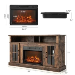 Costway 58" Fireplace TV Stand W/ 1400W Electric Fireplace For TVs Up To 65 Inches 14 Costway 58" Fireplace TV Stand W/ 1400W Electric Fireplace For TVs Up To 65 Inches -Costway GUEST c6a2aa23 0154 4a14 ad51 f49ebe964980