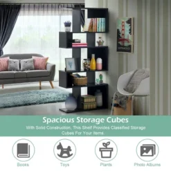 Costway 5 Cubes Ladder Shelf Freestanding Corner Bookshelf Display Rack Bookcase -Costway GUEST c6f05a3b de18 4bc7 a126 3e8dd9ac3463