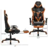 Costway Massage Gaming Chair Reclining Racing Chair With Lumbar Support &Footrest Orange -Costway GUEST c71ecd1c ee3b 43da 9e15 f5c02d8411a8
