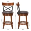 Costway Set Of 4 Bar Stools Swivel 25'' Dining Bar Chairs With Rubber Wood Legs 1 Costway Set Of 4 Bar Stools Swivel 25'' Dining Bar Chairs With Rubber Wood Legs -Costway GUEST c72d42d2 2bcf 478a 837c 4e6cfcb83bc6