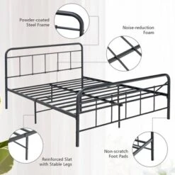 Costway Full Size Heavy Duty Metal Bed Frame Headboard Platform Mattress Foundation -Costway GUEST c7493bc6 b65f 414b 989d 92fbb0ac2832
