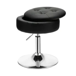 Costway Vanity Stool Adjustable 360° Swivel Storage Makeup Chair W/ Removable Tray WhiteBlackPink -Costway GUEST c752de2a 1ed4 45fe 87eb 3ee76e63602b