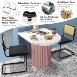 Costway Dining Chairs Set Rattan Upholstered Dining Chairs With Cane Back&Metal Base -Costway GUEST c7671b6c f2ad 4698 b882 b8018bf284af