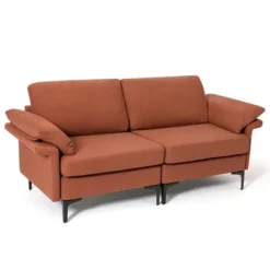 Costway Modern Loveseat Fabric 2-Seat Sofa Couch For Small Space W/Metal Legs Army -Costway GUEST c7d01b3f 73a9 4552 99aa 9ecd7eb9b5dd