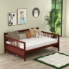 Costway Full Size Daybed Frame Solid Wood Sofa Bed For Living Room Bedroom White/Cherry -Costway GUEST c84a42ca a5e4 4992 9b2d 67d933140730