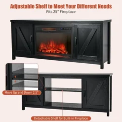 Costway 59'' Fireplace TV Stand W/ 25'' 1350W Electric Fireplace Heater Remote Control 19 Costway 59'' Fireplace TV Stand W/ 25'' 1350W Electric Fireplace Heater Remote Control -Costway GUEST c89480d1 13ba 4cd7 bd3f a7b3ca7a3dae