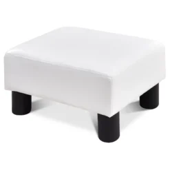 Costway PU Leather Ottoman Rectangular Footrest Small Stool W/ Padded Seat White/Black/Red -Costway GUEST c8b2a333 a973 4e96 b2f2 55cfcb1f09a1