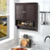Costway Bathroom Wall Mounted Medicine Cabinet With Louvered Doors & Towel Bar Espresso/Grey/White 2 Costway Bathroom Wall Mounted Medicine Cabinet With Louvered Doors & Towel Bar Espresso/Grey/White -Costway GUEST c90aff9c e200 413f a2a6 19f18e4e9fea