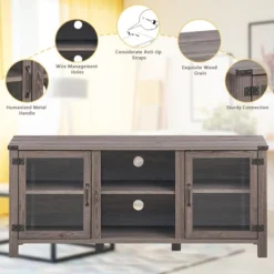 Costway TV Stand Entertainment Center For TV's Up To 65'' W/ Storage Cabinets Deep Taupe 19 Costway TV Stand Entertainment Center For TV's Up To 65'' W/ Storage Cabinets Deep Taupe -Costway GUEST c922d997 ff5b 4223 af6c 7ebff29c58c5