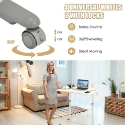 Costway Height Adjustable Computer Desk Sit To Stand Rolling Notebook Table Portable -Costway GUEST c9800e4e c313 45d2 85b8 d2d30c9d8aa3