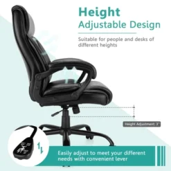 Costway 400 LBS Big & Tall Leather Office Chair Adjustable High Back Task Chair -Costway GUEST c9ac229a 2854 4880 8ed9 ecbc8d6210a4