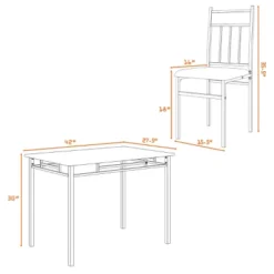 Costway 5 Piece Dining Set Faux Marble Top Table 30'' And 4 Padded Seat Chairs W/ Metal Legs -Costway GUEST c9c5ec13 4fa6 4176 8ec8 8fa5356cf44c
