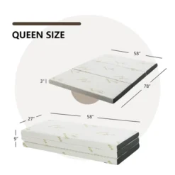 Costway Queen 3''Tri-fold Memory Foam Floor Mattress Topper Portable W/ Carrying Bag -Costway GUEST c9e62d0d efe9 4715 8042 7ff38d8bb90c