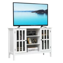 Costway Wood TV Stand Entertainment Media Center Console For TV Up To 50'' 25 Costway Wood TV Stand Entertainment Media Center Console For TV Up To 50'' -Costway GUEST ca108a72 2b46 4992 a83b a54895d3b238