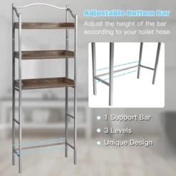 Costway 3-Tier Bathroom Spacesaver Storage Rack 18 Costway 3-Tier Bathroom Spacesaver Storage Rack -Costway GUEST ca13a254 c1f6 488e a26b 20a419749740