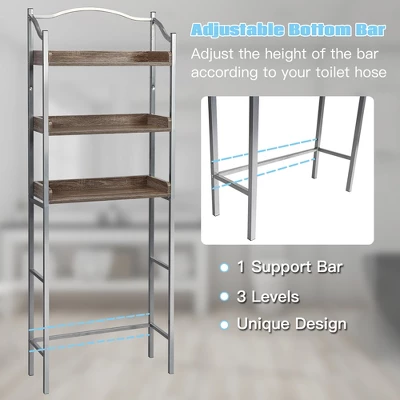 Costway 3-Tier Bathroom Spacesaver Storage Rack 10 Costway 3-Tier Bathroom Spacesaver Storage Rack - Image 8