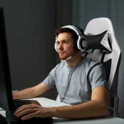 Costway Massage Gaming Chair Reclining Racing Office Computer Chair With Footrest White 14 Costway Massage Gaming Chair Reclining Racing Office Computer Chair With Footrest White -Costway GUEST ca1bcf32 a020 42af a742 721572546f2d