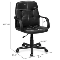 Costway Ergonomic Mid-Back Executive Office Chair Swivel Computer Desk Task Chair New -Costway GUEST ca91215d 106c 4a4f 82ce 082df083074b