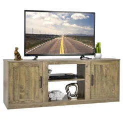 Costway 58'' TV Stand Entertainment Console Center W/ 2 Cabinets For 65'' TV NaturalBlackWalnut 21 Costway 58'' TV Stand Entertainment Console Center W/ 2 Cabinets For 65'' TV NaturalBlackWalnut -Costway GUEST caecf292 9800 4db9 b6c9 87657e1dc247
