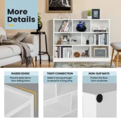 Costway 3-tier Open Bookcase 8-Cube Floor Standing Storage Shelves Display Cabinet White 17 Costway 3-tier Open Bookcase 8-Cube Floor Standing Storage Shelves Display Cabinet White -Costway GUEST cb166fc5 2a67 4f3c 9488 c132102ea72c