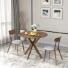 Costway 3 PCS Dining Table Set Modern Round Kitchen Table And Chairs Set For Dining Room -Costway GUEST cb377e8f 5144 4cc2 9fb0 099103a907e0