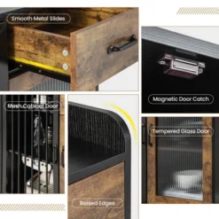 Costway Kitchen Sideboard Buffet Bar Cabinet Accent Cupboard With Metal Glass Door & Drawer -Costway GUEST cbb8b9ea 74e1 4d54 96c9 2ab78da9b4bd