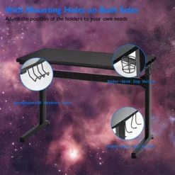 Costway Gaming Computer Desk Carbon Fiber Surface W/Mousepad Cup Holder Headphone Hook -Costway GUEST cc2a12e9 f2ac 46b9 8000 b35d18e6a8bb