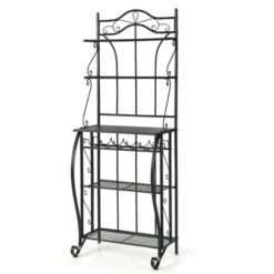 Costway 5-Tier Metal Kitchen Bakers Rack Microwave Storage Rack Oven Stand With Wine Organizer 19 Costway 5-Tier Metal Kitchen Bakers Rack Microwave Storage Rack Oven Stand With Wine Organizer -Costway GUEST cc8f5985 9214 4d28 9d70 3ed83bad7fb7