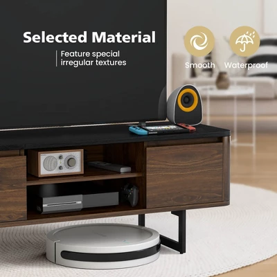 Costway TV Stand Entertainment Media Console W/ 2 Cabinets & Adjustable Shelf 7 Costway TV Stand Entertainment Media Console W/ 2 Cabinets & Adjustable Shelf - Image 5