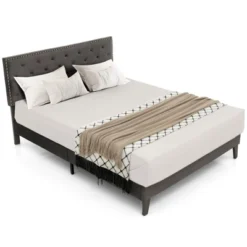 Costway Bed Frame Upholstered Platform Bed With Tufted Headboard Mattress Foundation -Costway GUEST cd0a1dca 346a 4f2a b4f8 da5122e1b884