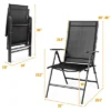 Costway 4PCS Patio Folding Dining Chair Recliner Adjustable Black -Costway GUEST cd170058 231d 4a0c a08a 5f18b9c2fa0a