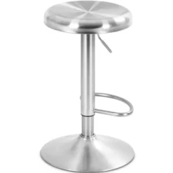 Costway 2 Pcs Brushed Stainless Steel Swivel Bar Stool Seat Adjustable Height Round Top 15 Costway 2 Pcs Brushed Stainless Steel Swivel Bar Stool Seat Adjustable Height Round Top -Costway GUEST cddcd2ac 104e 4b78 a1ad 097e734d6720 1
